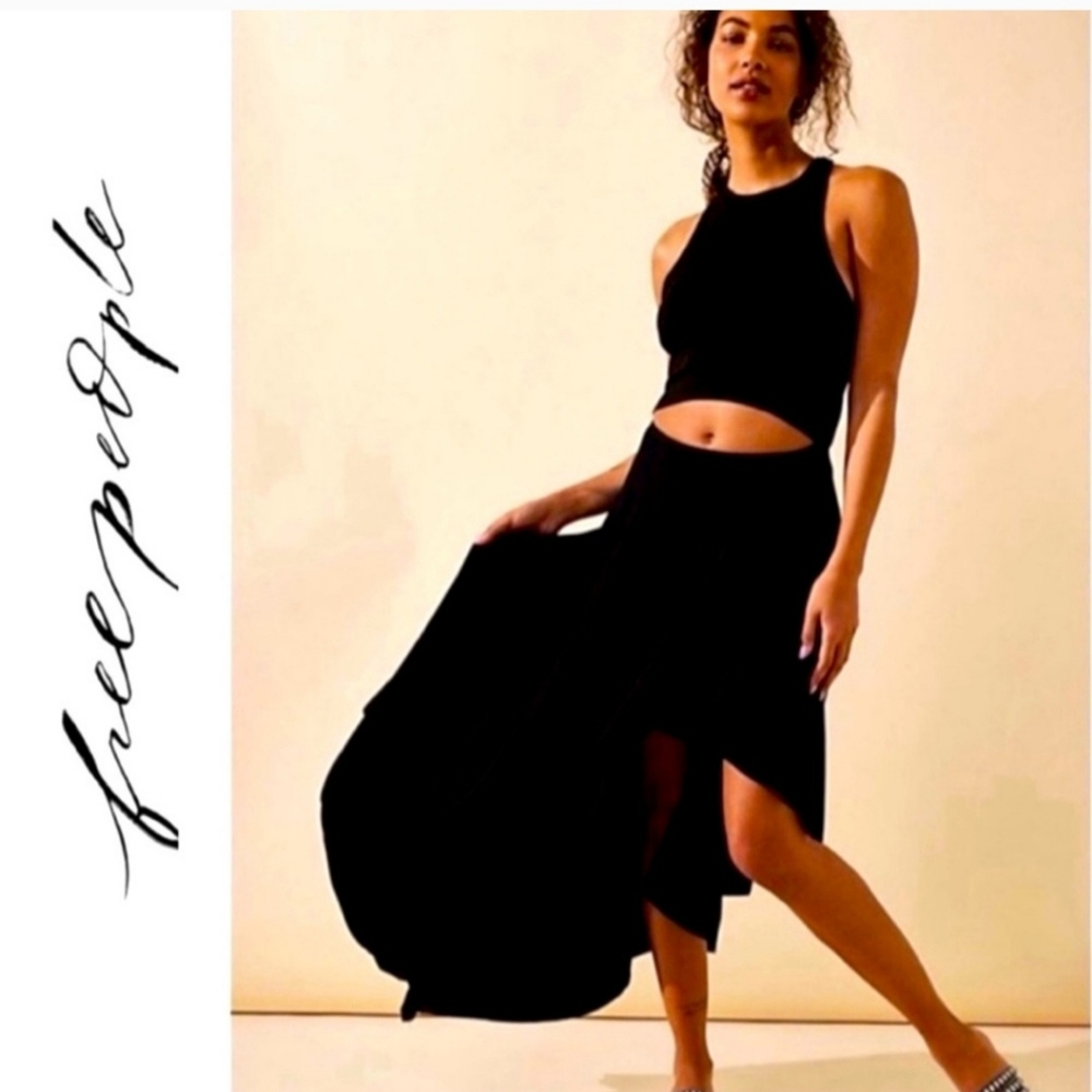 Free People Black Casual Dress